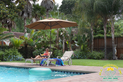 Pool area landscape services